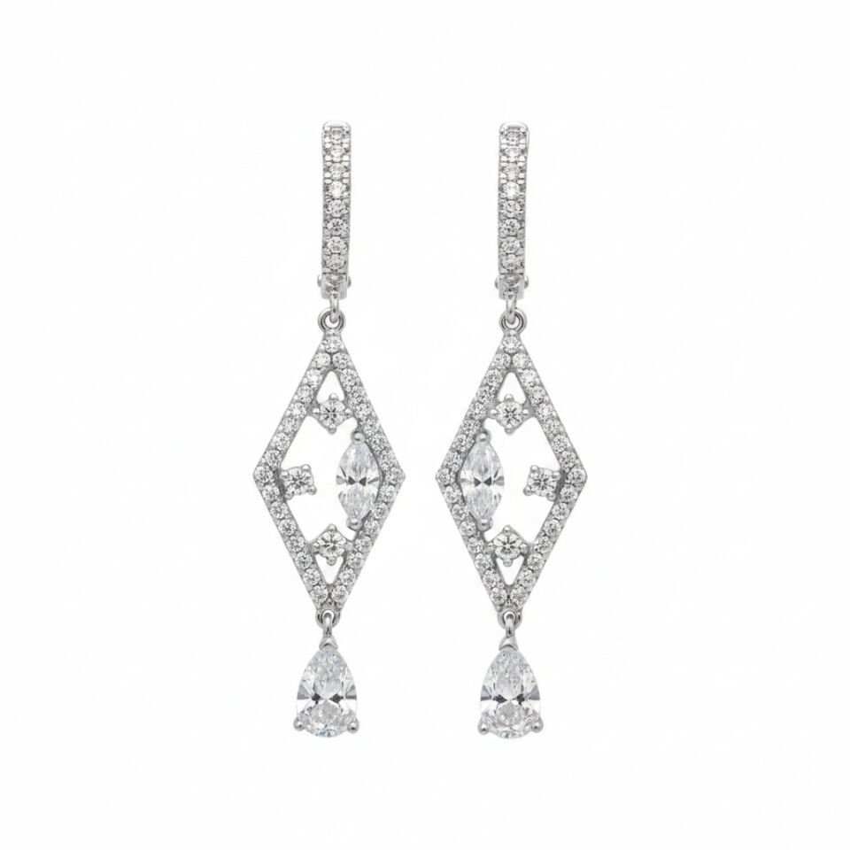 Sallantılı Özel Tasarım Pırlanta Küpe  -   PK0001117
