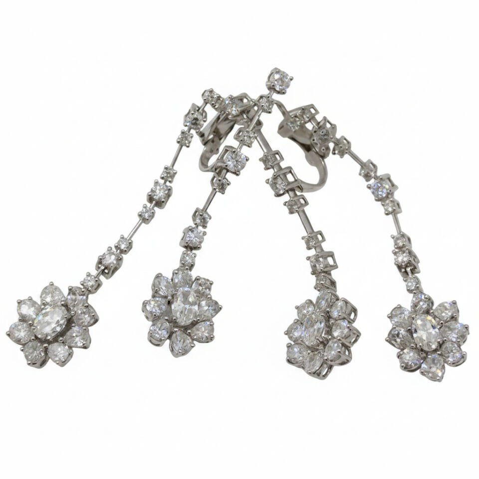 Çoklu Sallantılı Pırlanta Küpe   -   PK0001200
