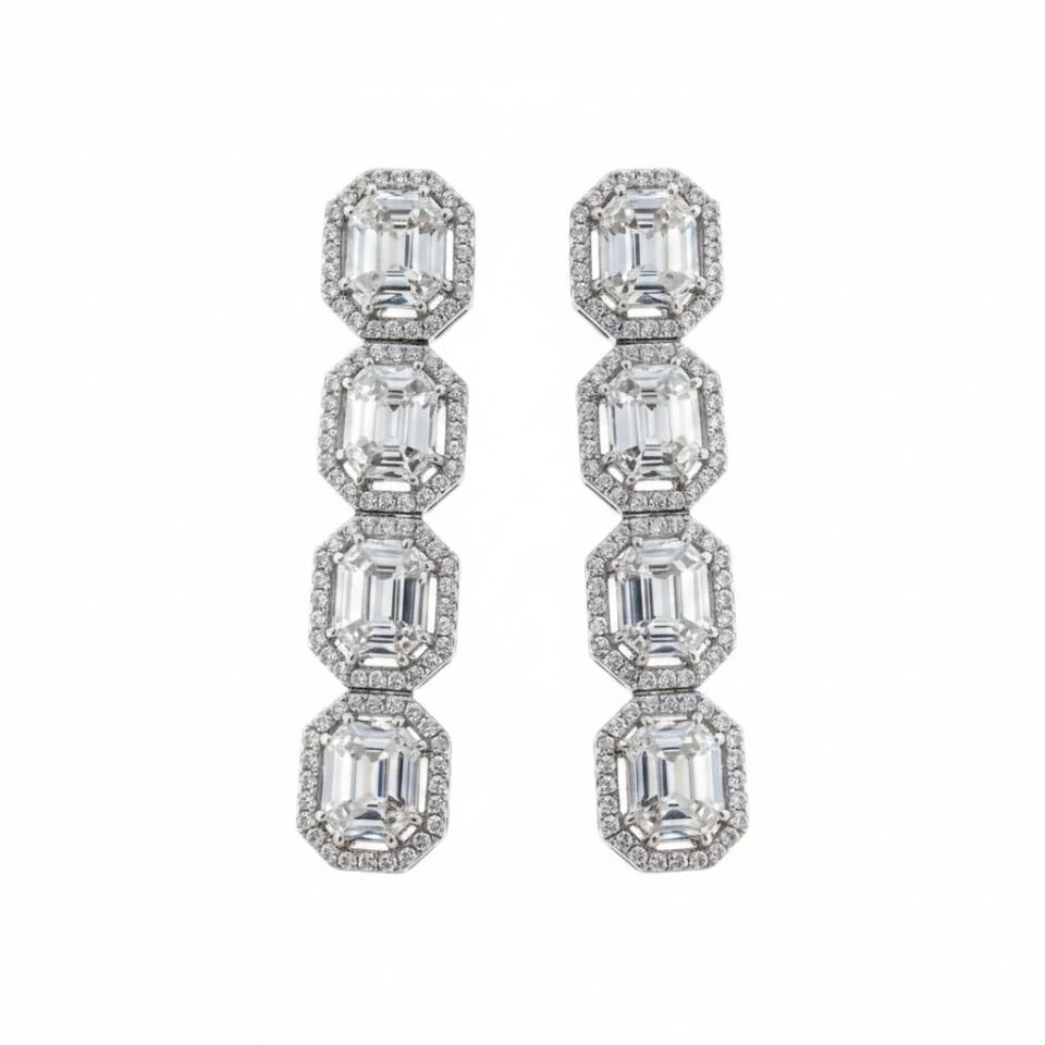 Sallantılı Tasarım Pırlanta Küpe   -   PK0001212