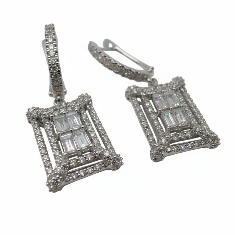 Sallantılı Köşeli Baget Küpe  -   PK0001255
