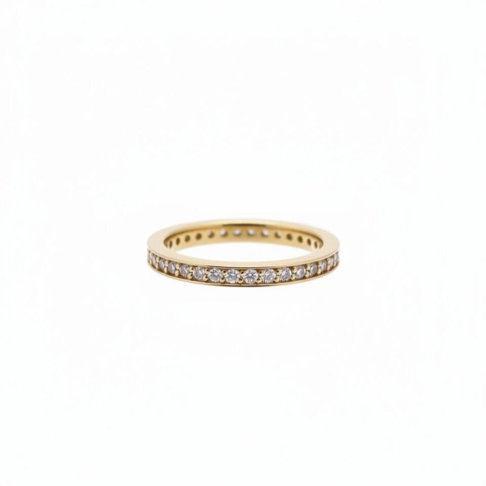 Tam Tur Pırlanta Taşlı Altın İnce Yüzük   -   PY0001143