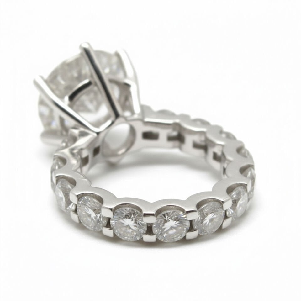 Pırlanta Tiffany Ekolü Tamtur Kollu Tektaş Yüzük   -   PY0002506