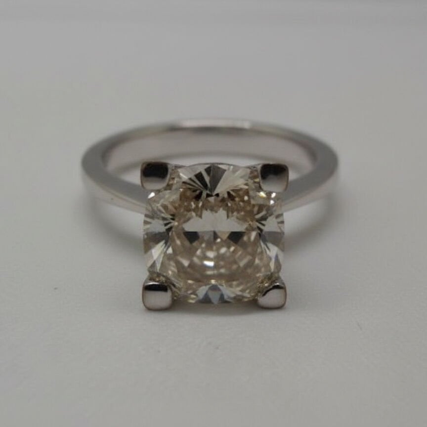 Pırlanta Tiffany Ekolü Princess Kesim Tektaş Yüzük   -   PY0002599