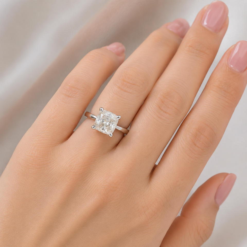 Pırlanta Princess Kesim Tektaş Yüzük   -   PY0002603