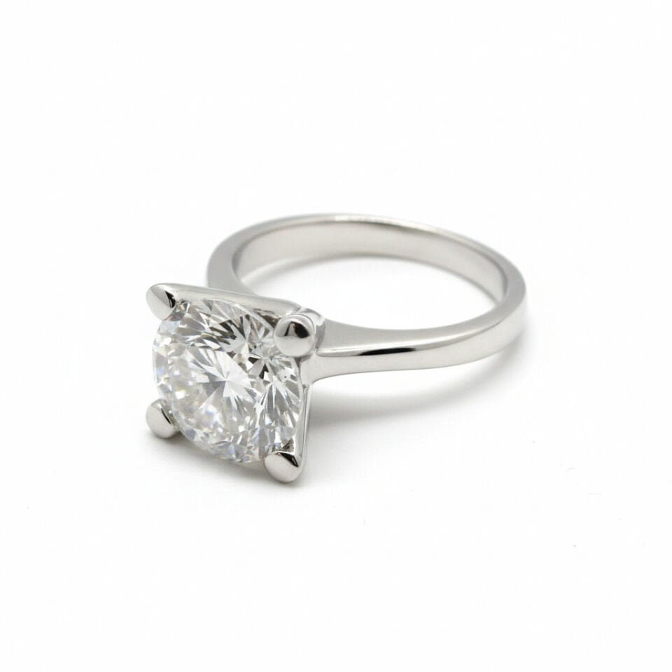 Pırlanta Yuvarlak Kesim Evlilik Teklifi Tektaş Yüzük   -   PY0002743