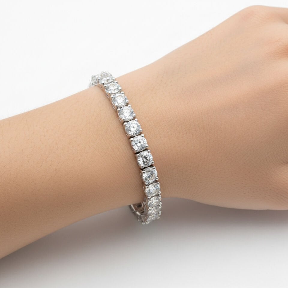 Pırlanta Dört Tırnaklı Riviera Suyolu Bileklik   -   PB0001302