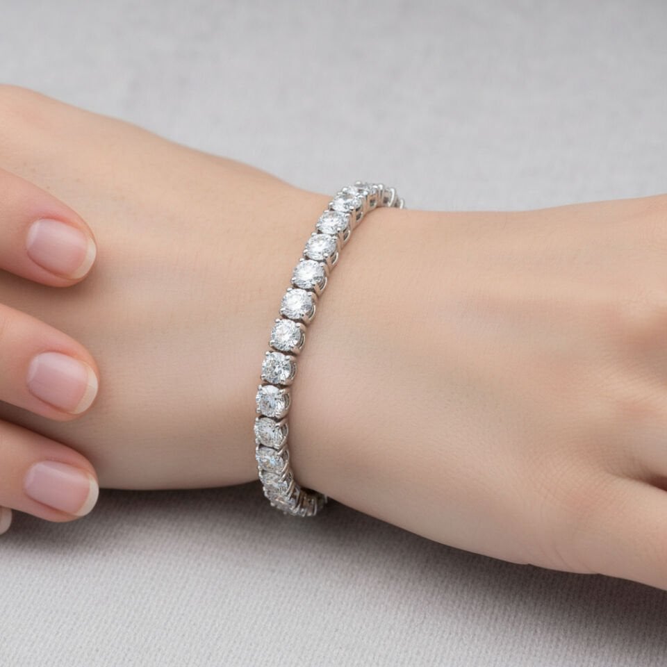 Pırlanta Işıltılı Riviera Suyolu Bileklik   -   PB0001309