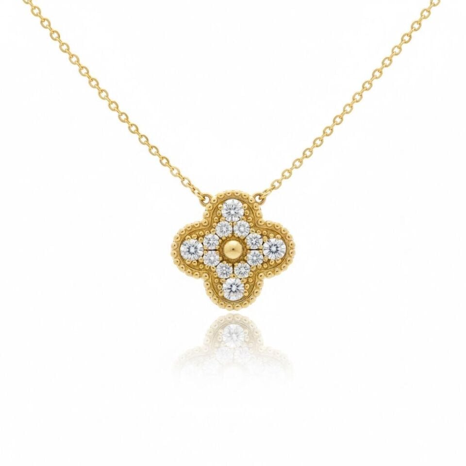 Pırlanta Vintage Yonca Kolye   -   PG0001400